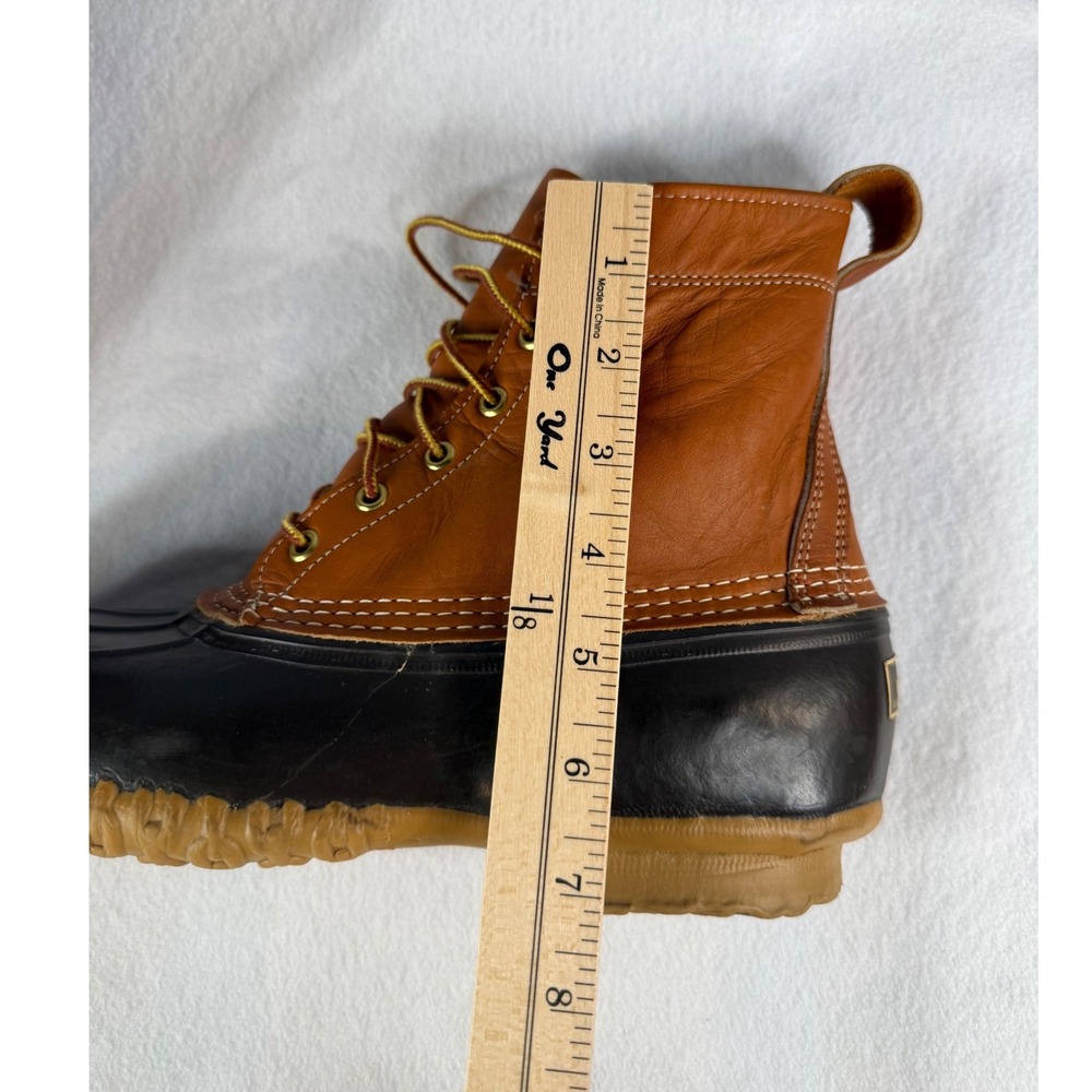 L.L. Bean Maine Hunting Shoe Mens 11 N Vtg Tan Brown Rubber Duck Boots USA - Picture 5 of 7